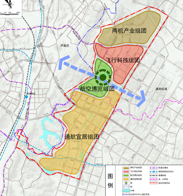 航空新城片區(qū)藍圖出爐 規(guī)劃預留軌道交通2、3號線